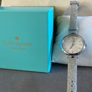 Kate Spade silver sparkle watch